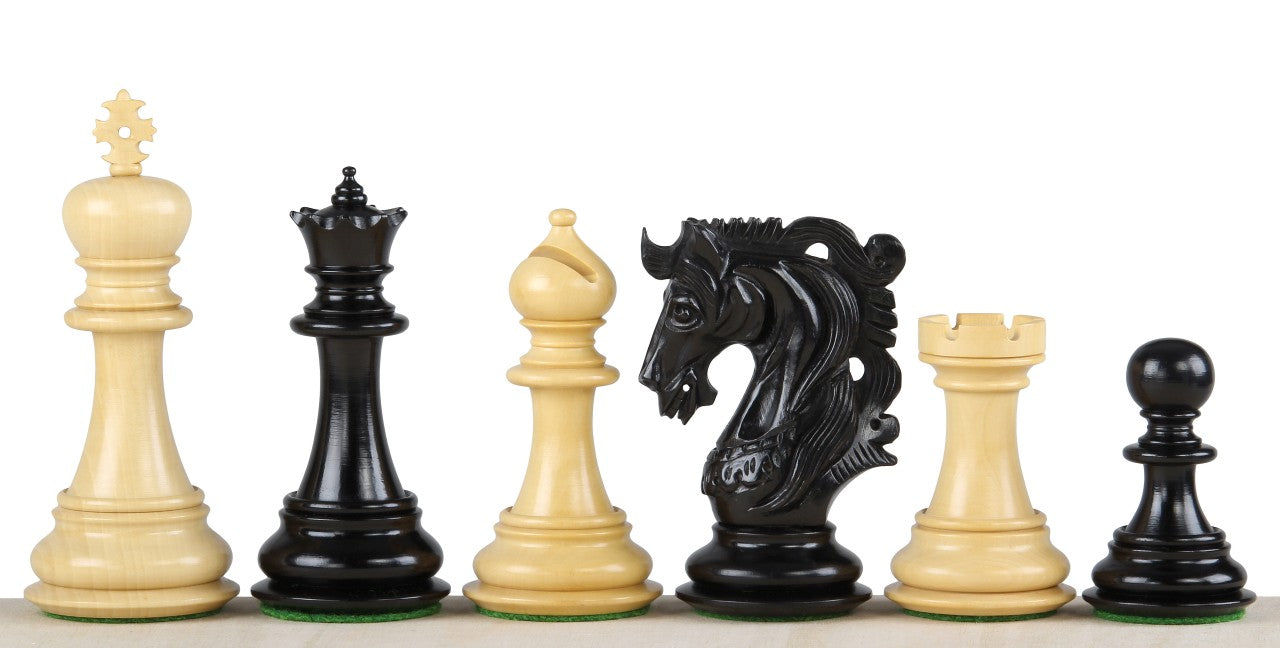 Pièces d'échecs Elvis Ebony en bois d'ébène et de buis - Taille 4,25'' - 0ea824e0cd3132385f84c5bfc1c75ee9