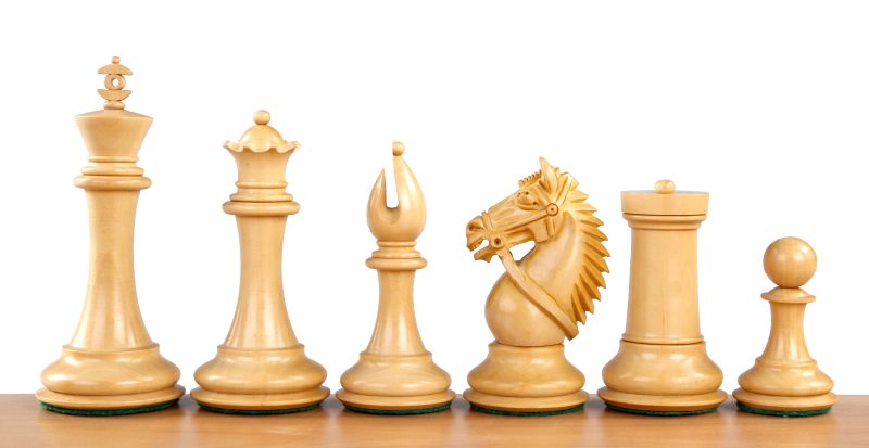 Pièces d'échecs Made in America  Ebony en bois d'ébène et de buis - Taille 4,25'' - 6d36716e0d2d98cd2e63a8075655ab53