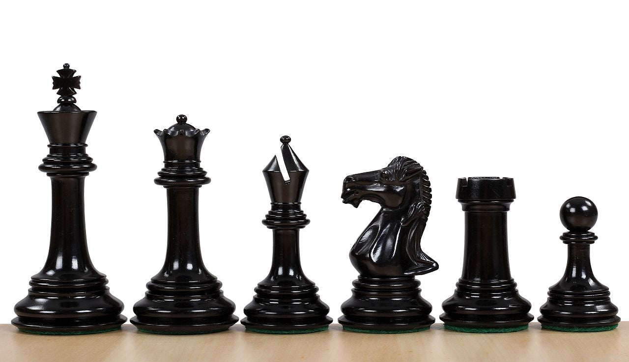 Pièces d'échecs Parthenon Ebony en bois d'ébène et de buis - Taille 4,00'' - cc2087230702d13ec12d1c29ad7682e2