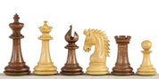 Pièces d'échecs Sheikh Acacia en bois d'acacia et de buis - Taille 4,00''