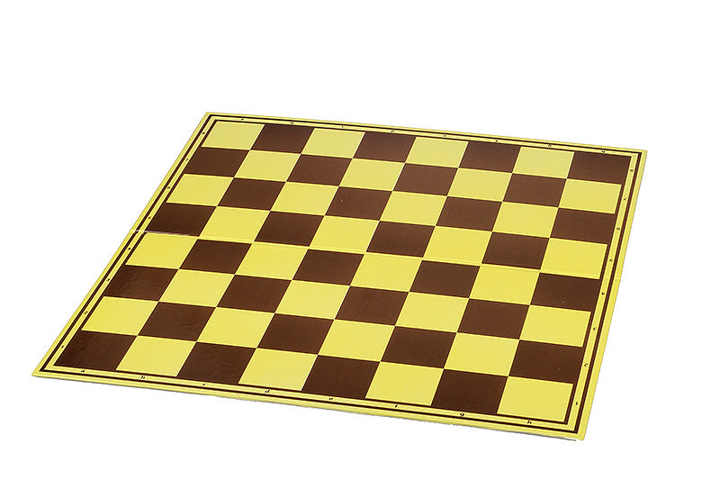 Échiquier cartonné pliant en 2 marron/jaune - échiquier + damier 10x10 - 22915756b96223e5c1affef316dab13b
