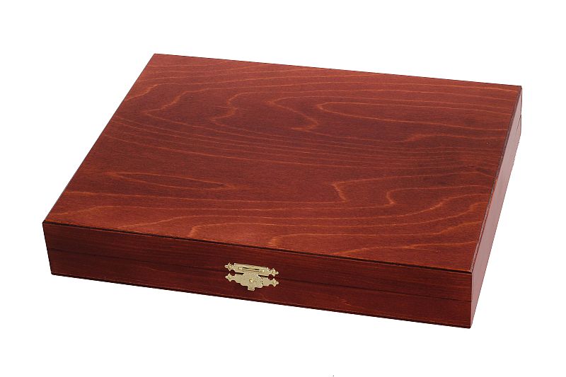 Coffret Luxe de bois pour rangement des pieces d'echecs de taille 5 - teinté en acajou - 808a8d660e6a1b870cf1fe11c48b9b74