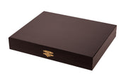 Les pièces d'échecs en bois STAUNTON de taille 5 avec le coffret luxe en bois teinté noir