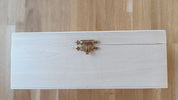 Boîte de rangement en bois brut pour pièces d'échecs de taille 6 à peindre soi-même  - Boîte de bricolage