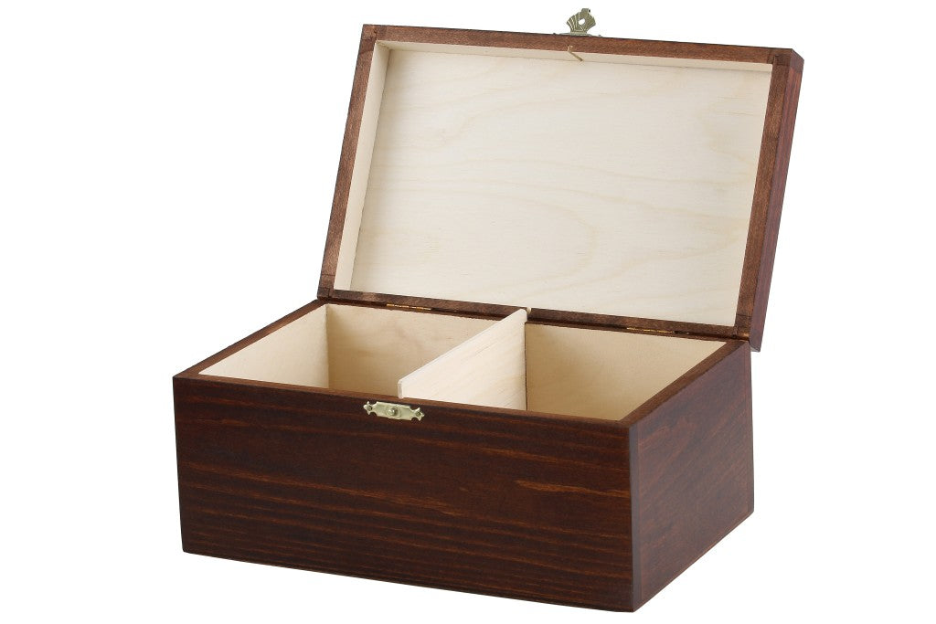 Boîte de rangement en bois foncé pour pièces d'échecs de taille 4,00'' (un roi d'env.102 mm) - b382c8cf2bcb6d9cd09a63c3b06c1535