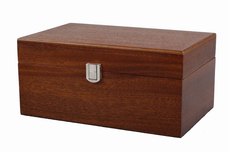 Boîte de rangement Luxe en bois de sapele (acajou) pour pièces d'échecs de taille 4,00'' - cb2195e1536655ee00f6d8b7b0e46b77