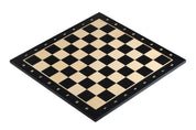 Echiquier en marqueterie de bois de sycomore teinté et naturel  - échiquier classique de Taille 5+ avec les coordonnées