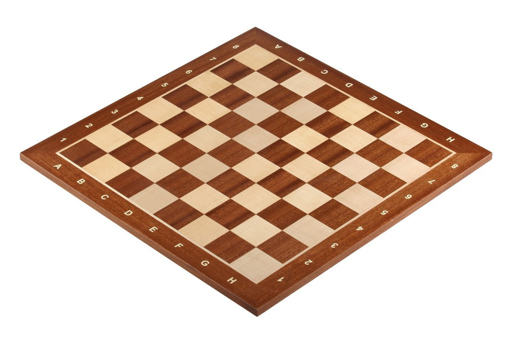 Échiquier avec coordonnées en marqueterie de bois d'acajou et sycomore  + Pièces d'échecs Timeless Acacia - Ensemble de taille 5 - Échiquier avec coordonnées en marqueterie de bois d'acajou et sycomore  + Pièces d'échecs Timeless Acacia - Ensemble de taille 5