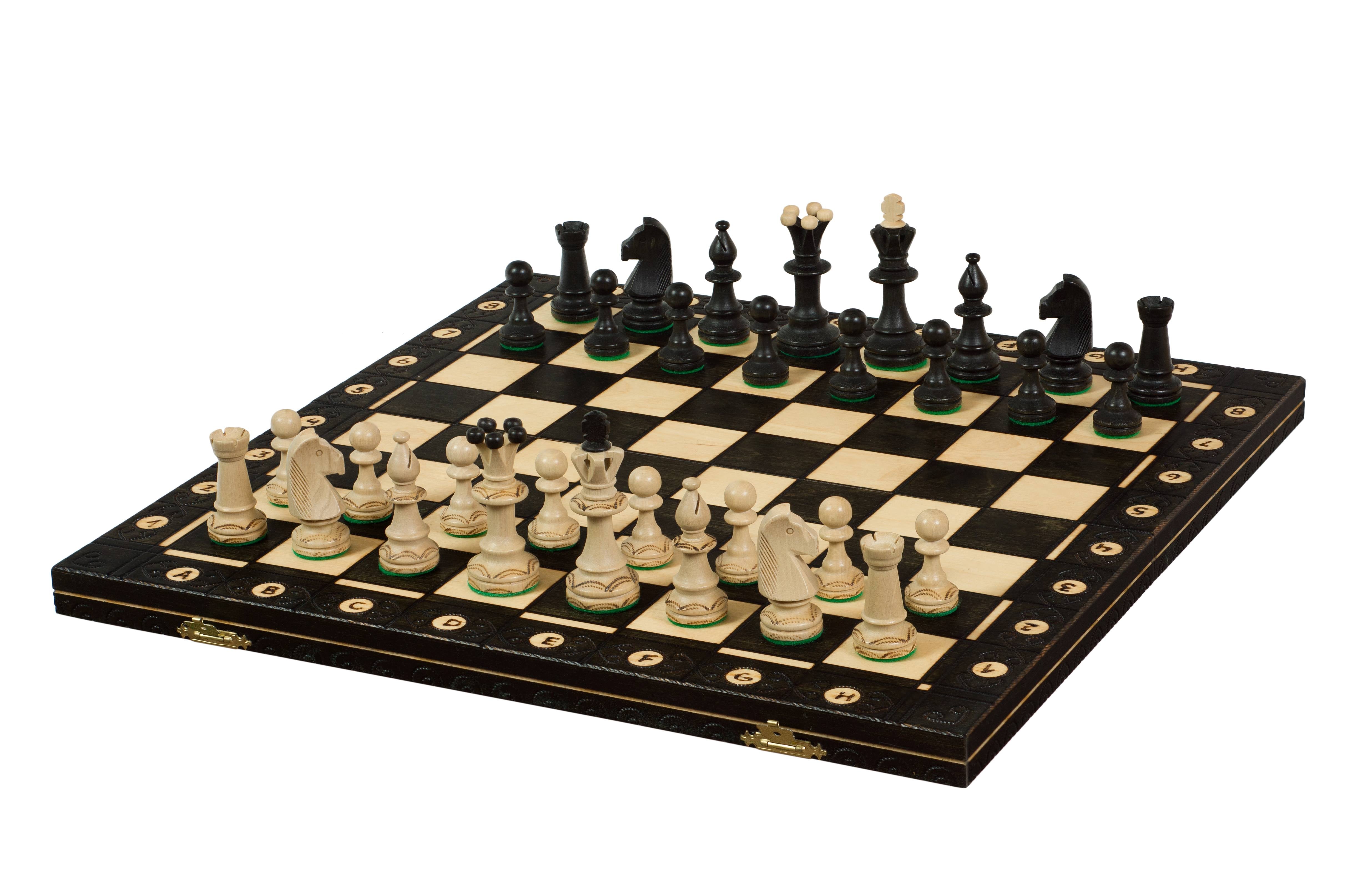 Jeu d'échecs en bois Consul Black (48x48cm) - 649080e9d5b5590d1b2bbb61bb4011bd