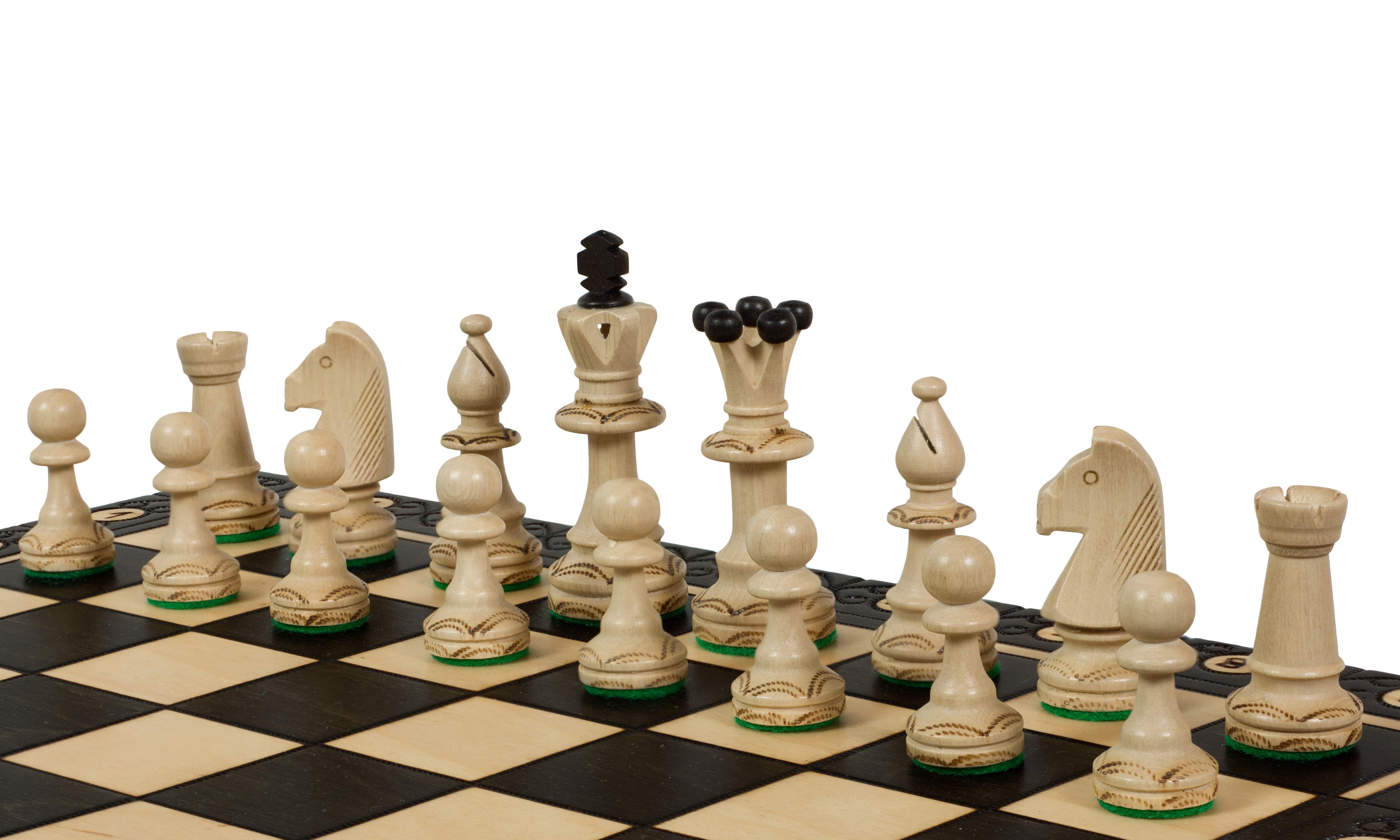 Jeu d'échecs en bois Consul Black (48x48cm) - 622654a9aae9e5055b915f03ad953320