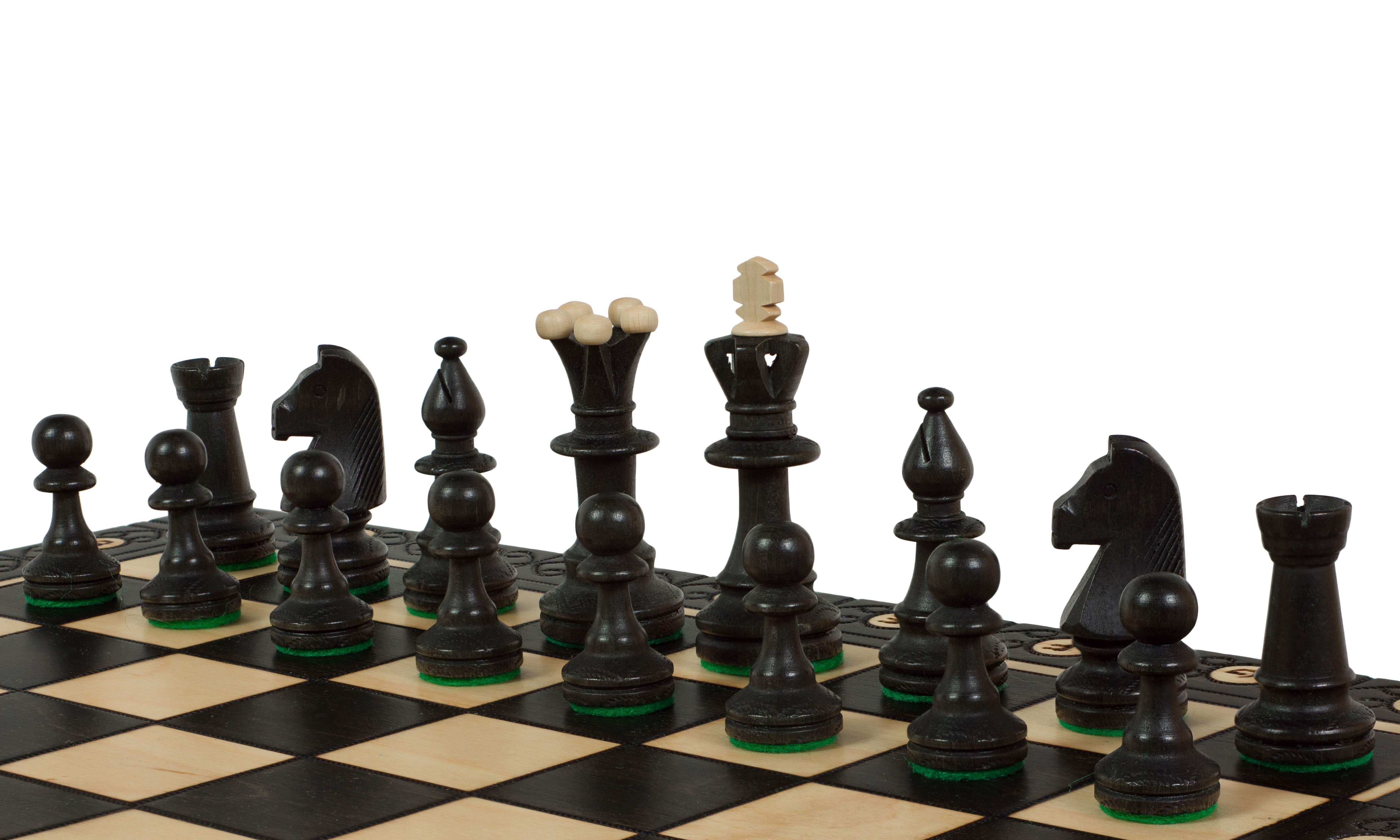 Jeu d'échecs en bois Consul Black (48x48cm) - b0e60a7fecc670adbb38be912a0a11b0