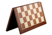 Echiquier pliant en marqueterie de bois d'acajou et sycomore - plateau pliant de Taille 6 sans coordonnées