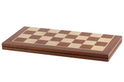 Echiquier pliant en marqueterie de bois d'acajou et sycomore - plateau pliant de Taille 6 sans coordonnées