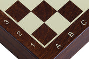 Jeu d'échecs School MINI Brown en bois de charme, pliant, de petite taille (20 x 20cm) - Ensemble Complet