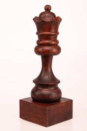 Trophée d'échecs - Dame noire en bois 35cm