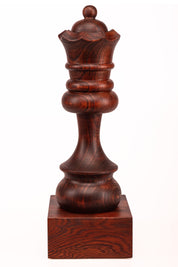Trophée d'échecs - Dame noire en bois 35cm