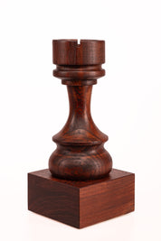 Trophée d'échecs - Tour noire en bois 27cm