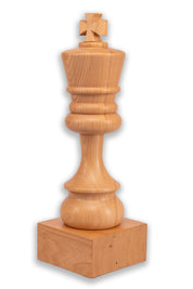 Trophée d'échecs - Roi blanc en bois 37cm