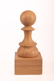 Trophée d'échecs - Pion blanc en bois 25cm