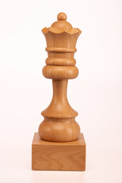 Trophée d'échecs - Dame blanche en bois 35cm