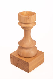 Trophée d'échecs - Tour blanche en bois 27cm