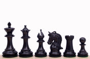 Pièces d'échecs Corinthian en bois de buis teinté et naturel - Taille 4,00''