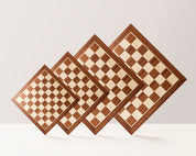 Echiquier en marqueterie de bois d'Acajou et Sycomore - échiquier classique de Taille 6 sans notation alphanumérique