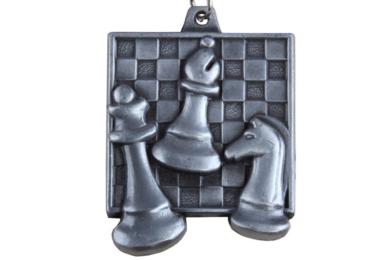 Médaille Echecs carrée de 43x48mm  - Médaille d'argent - b9ebb52c8129ba65b2b4d5d81f114c43