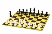 Pièces d'échecs plastique feutrées de taille 6