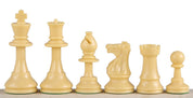 Club Staunton chess pieces No. 6, cream/black (king 96 mm)