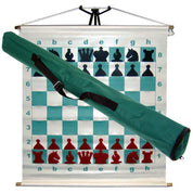 Juego de ajedrez escolar PLUS 2 - pesado (10 x tablero de ajedrez de plástico plegable con figuras de plástico ponderadas + 1x tablero de ajedrez de demostración)