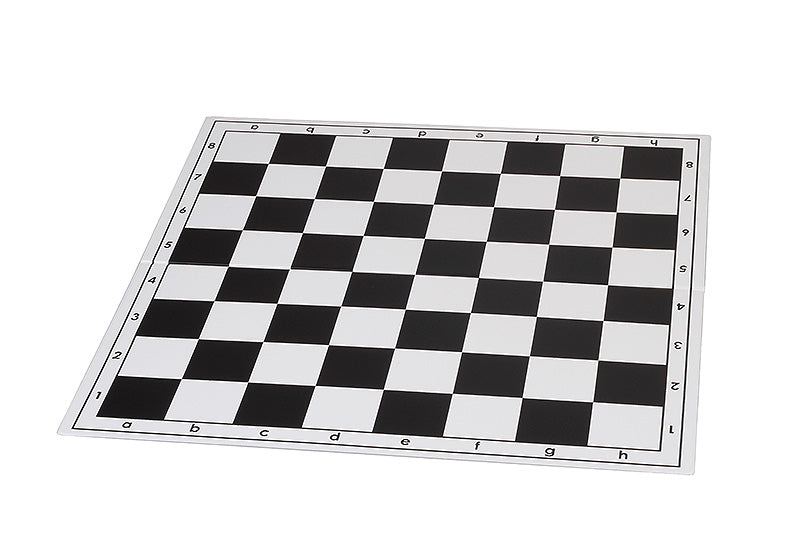 Échiquier plastique pliant en 2, noir et blanc - échiquier de tournoi de taille 4+ - Échiquier plastique pliant en 2, noir et blanc - échiquier de tournoi de taille 4+