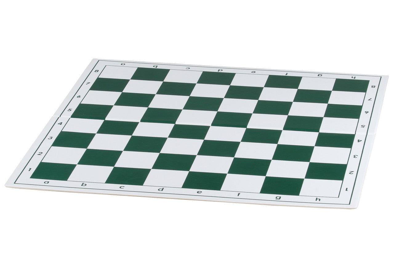 Échiquier plastique pliant en 2, vert et blanc - échiquier de tournoi de taille 4+ - Échiquier plastique pliant en 2, vert et blanc - échiquier de tournoi de taille 4+