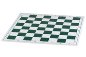 Échiquier plastique pliant en 2, vert et blanc - échiquier de tournoi de taille 4+