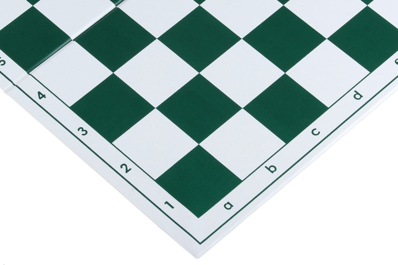 Échiquier plastique pliant en 2, vert et blanc - échiquier de tournoi de taille 4+ - Échiquier plastique pliant en 2, vert et blanc - échiquier de tournoi de taille 4+