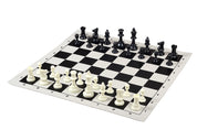 Échiquier roulable vinyle Noir - échiquier de tournoi aux cases de 60x60mm