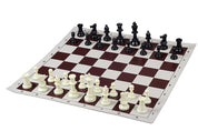 Pièces d'échecs plastique feutrées de taille 3 (roi 64mm), blanches et noires