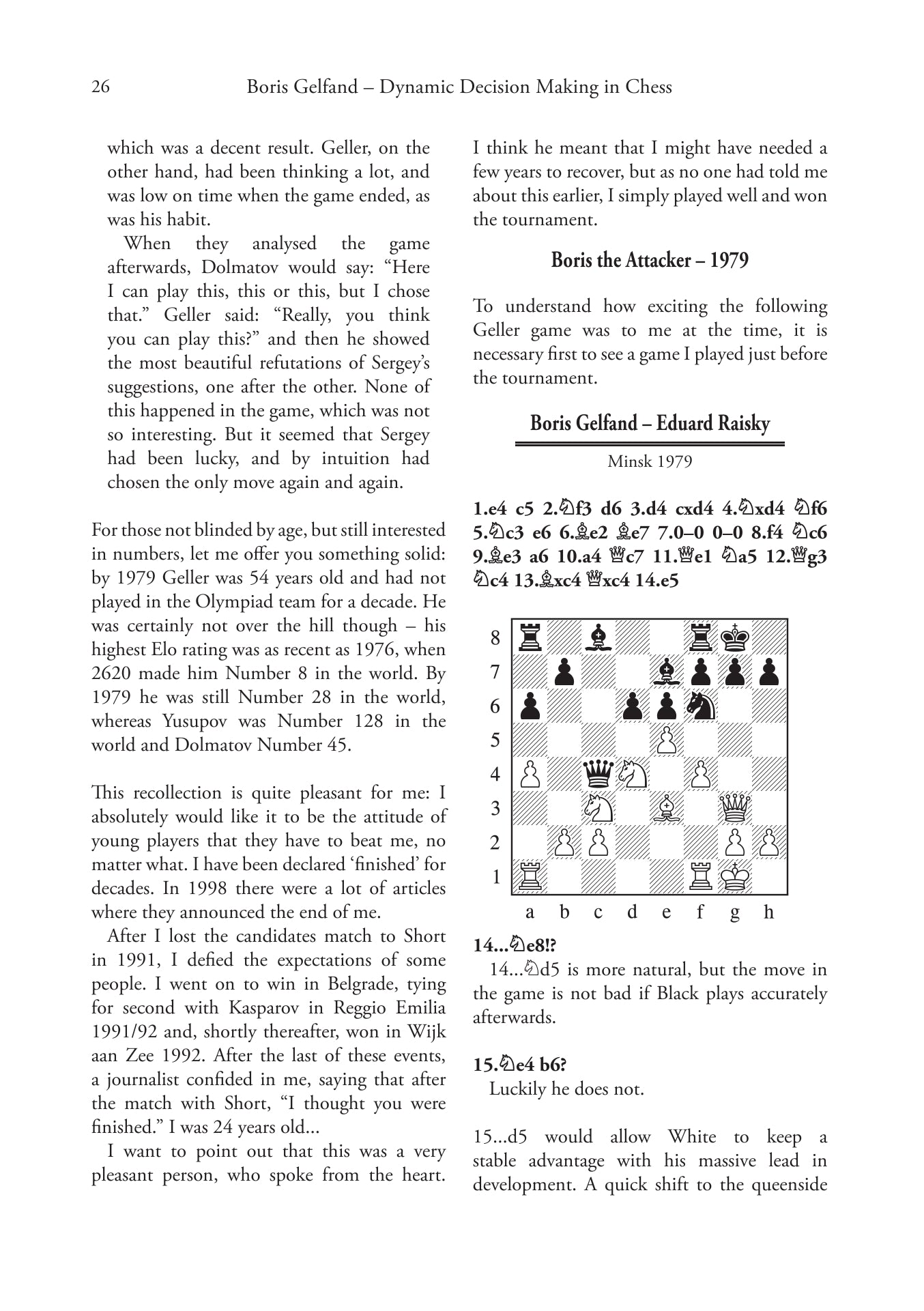 La prise de décision dynamique aux échecs, de Boris Gelfand (édition brochée) - La prise de décision dynamique aux échecs, de Boris Gelfand (édition brochée)