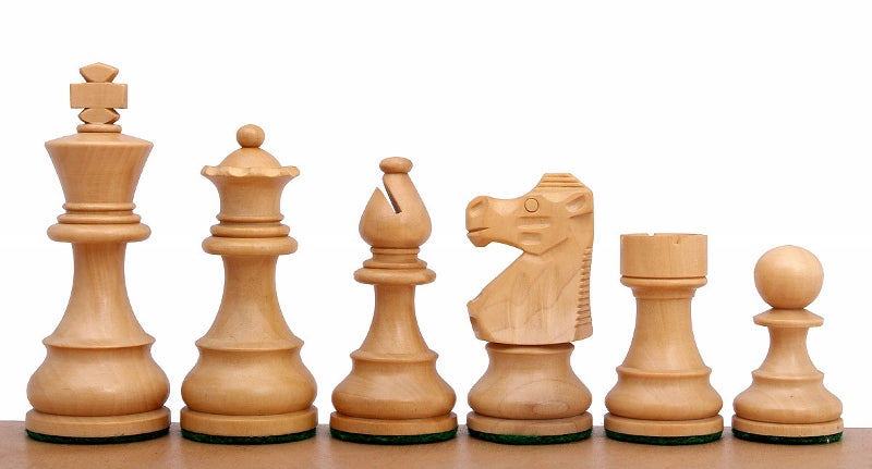 Pièces d'échecs French en bois d'acacia et buis - Taille 4,00'' - Pièces d'échecs French en bois d'acacia et buis - Taille 4,00''
