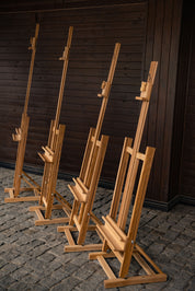Marco / caballete de madera para un elegante tablero de ajedrez de demostración