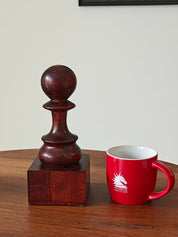 Copa de ajedrez de madera - Peón negro