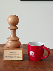 Copa de ajedrez de madera - Peón blanco