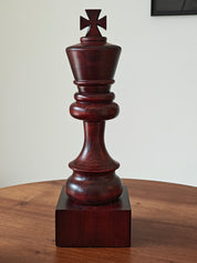 Copa de ajedrez de madera - Rey Negro