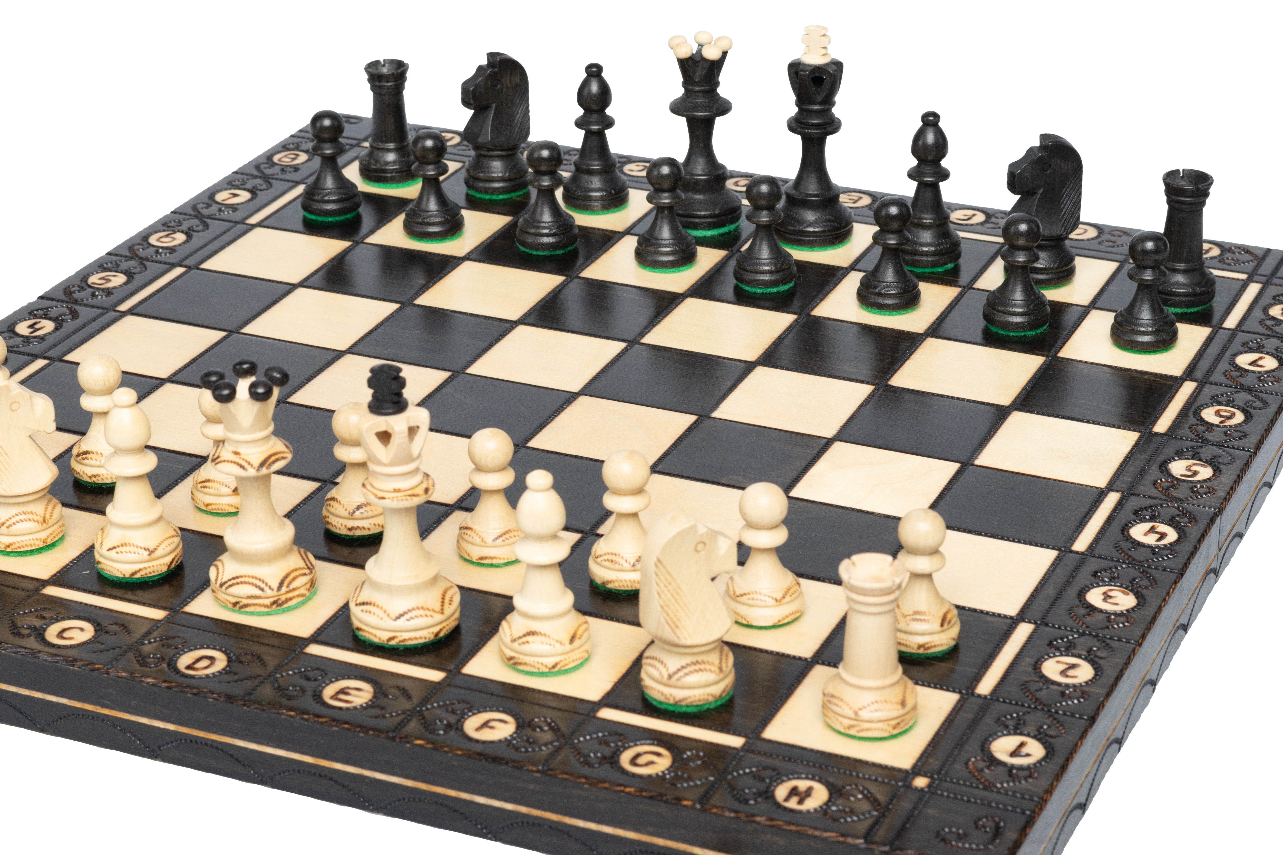 Jeu d'échecs SENATEUR Black en bois de charme, de taille moyenne (41 x 41cm) - Ensemble Complet Noir - f6a7c68e8bdf7ee299410d238c688ed9