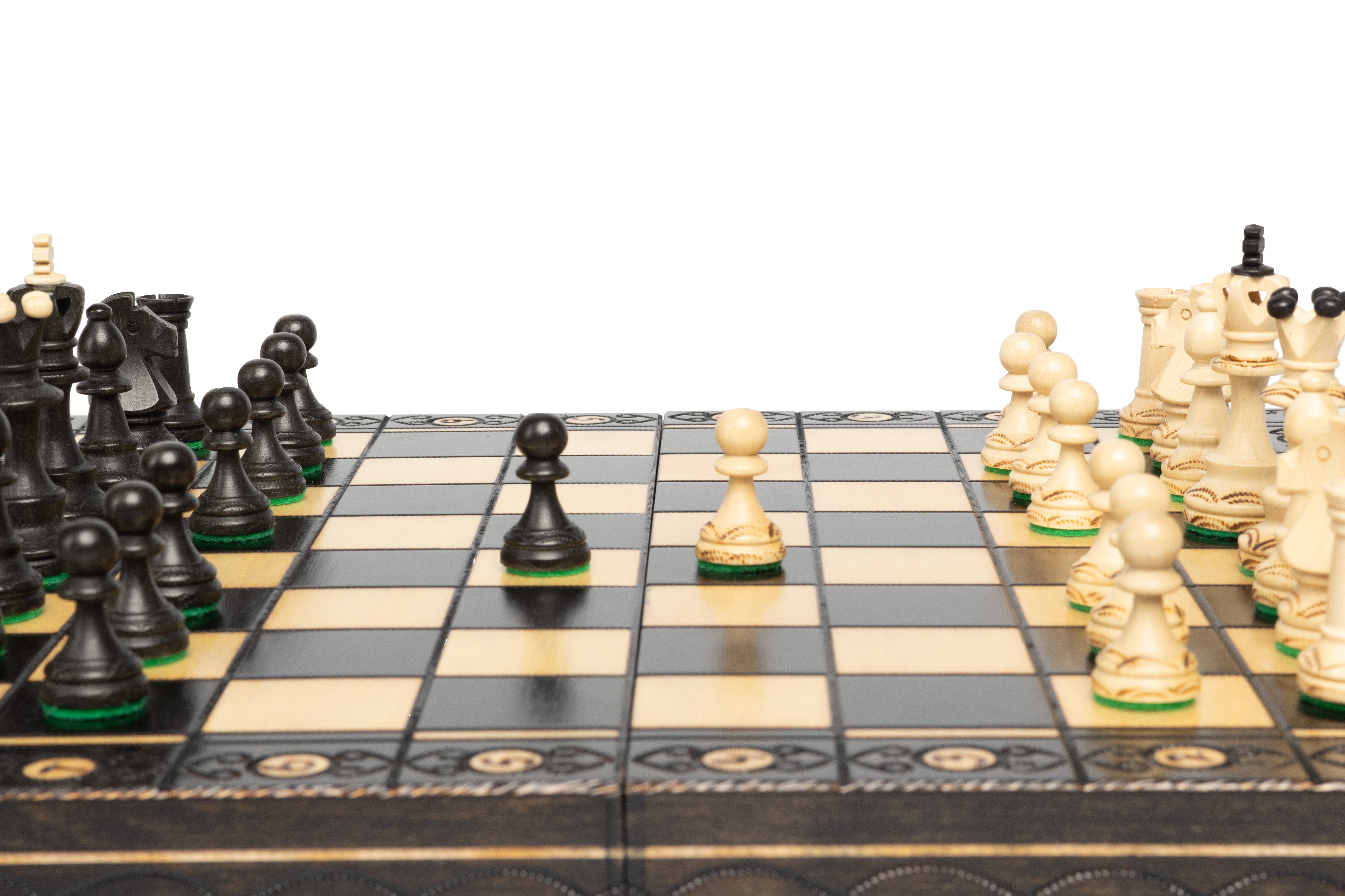 Jeu d'échecs SENATEUR Black en bois de charme, de taille moyenne (41 x 41cm) - Ensemble Complet Noir - d88ca2eee30c8d513885a76e699c3d16