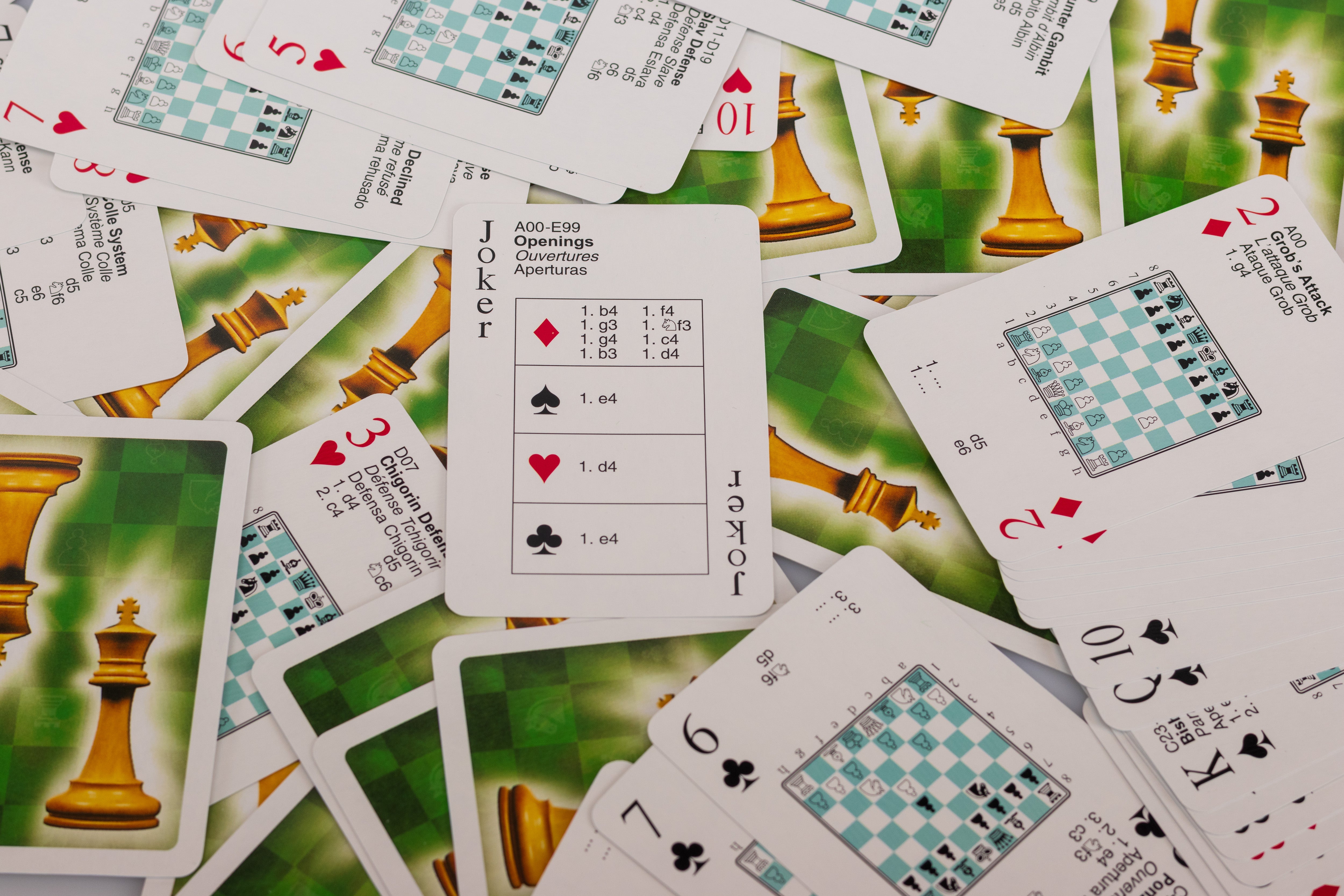 Cartes à jouer - Cartes Ouvertures d'Echecs - 847cf5fd42a0e37fea2c65a9a693712f