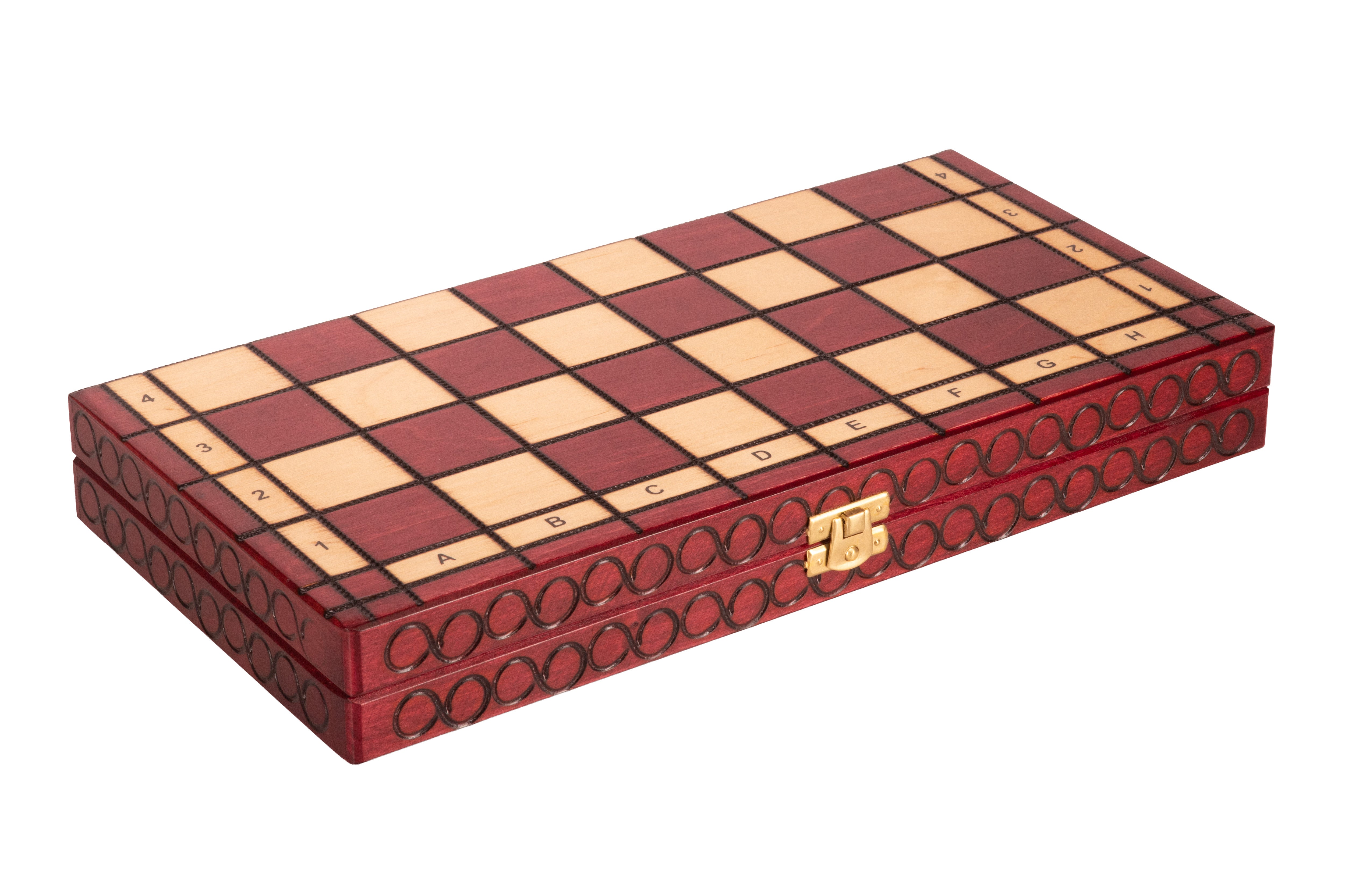 Jeu d'échecs PERLE Rouge (Cerise) en bois de hêtre, de taille moyenne (36 x 36cm) - Ensemble Complet couleur rouge - Jeu d'échecs PERLE Rouge (Cerise) en bois de hêtre, de taille moyenne (36 x 36cm) - Ensemble Complet couleur rouge