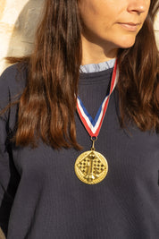 Medalla de oro de ajedrez - redonda