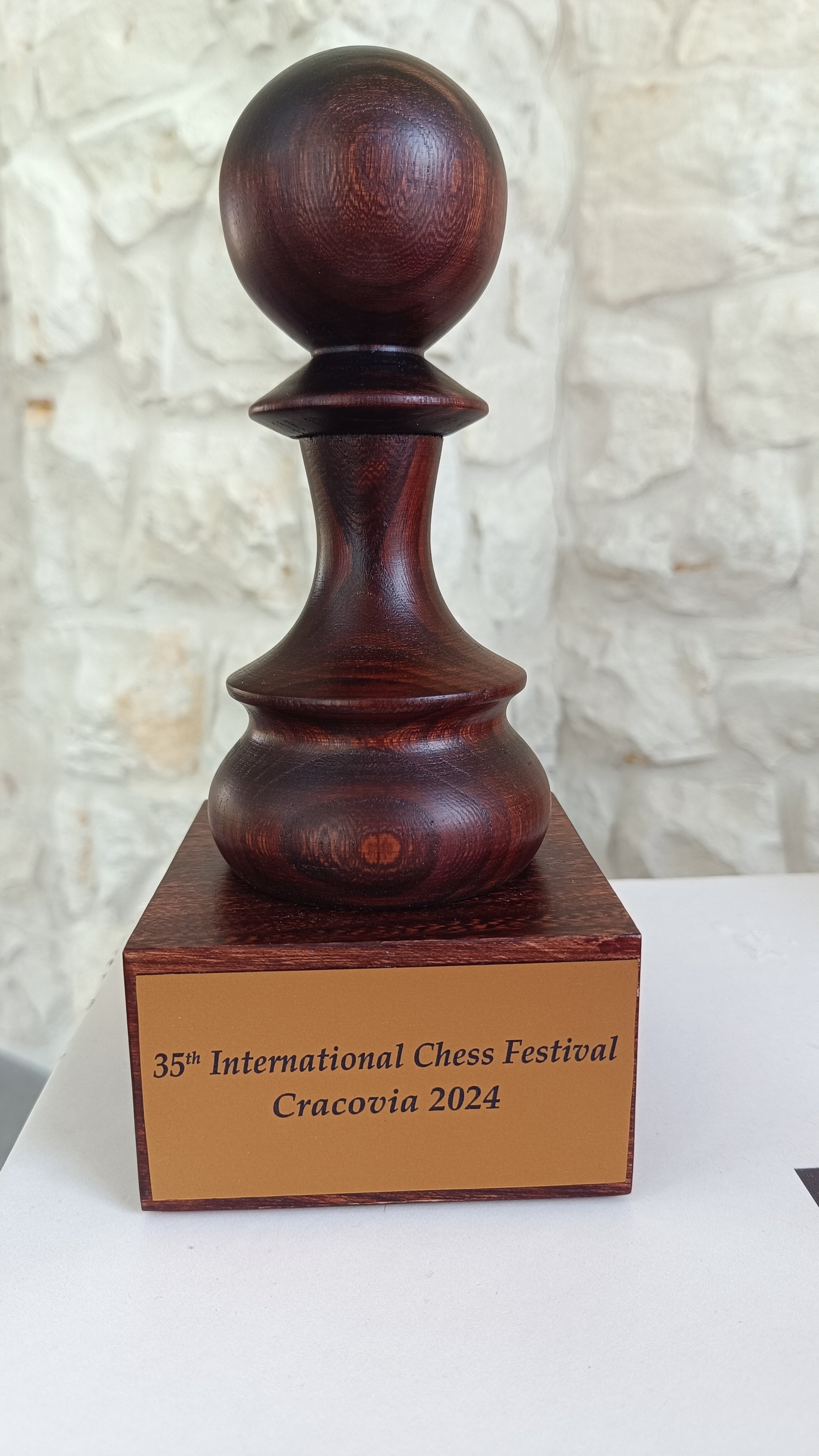 Copa de ajedrez de madera - Peón negro - Copa de ajedrez de madera - Peón negro