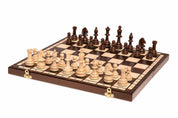 Jeu d'échecs OLYMPIQUE en bois de charme, de grande taille (41 x 41cm) - Ensemble Complet